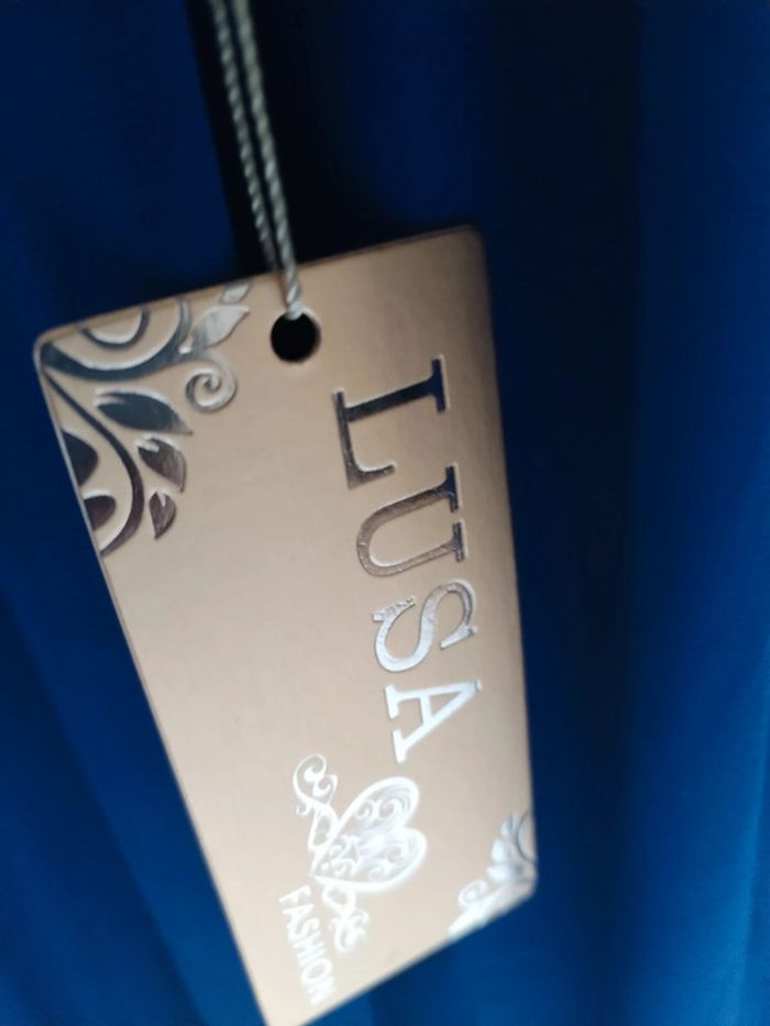 Longue Robe bleu taille unique - photo numéro 4