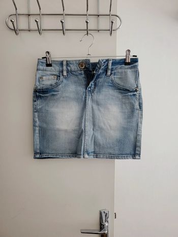 Jupe en jeans bleu T34 Morgan