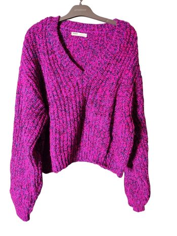 Pull tricot coloré acrylique taille S