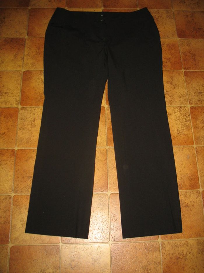 PANTALON DROIT NOIR "IN EXTENSO" - TAILLE 42 - n°01