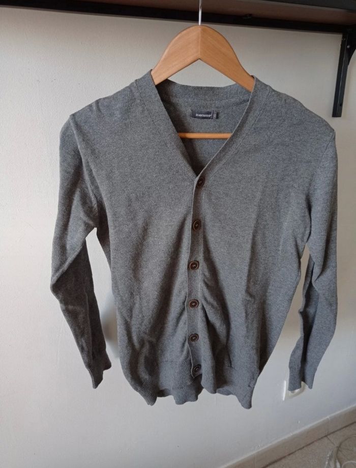 Gilet gris 12 ans