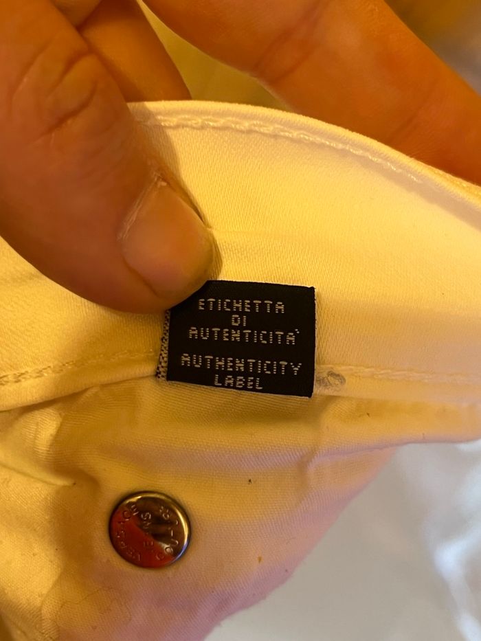 jean femme Versace Jeans Couture blanc, légèrement évasée (bootcut) - photo numéro 10