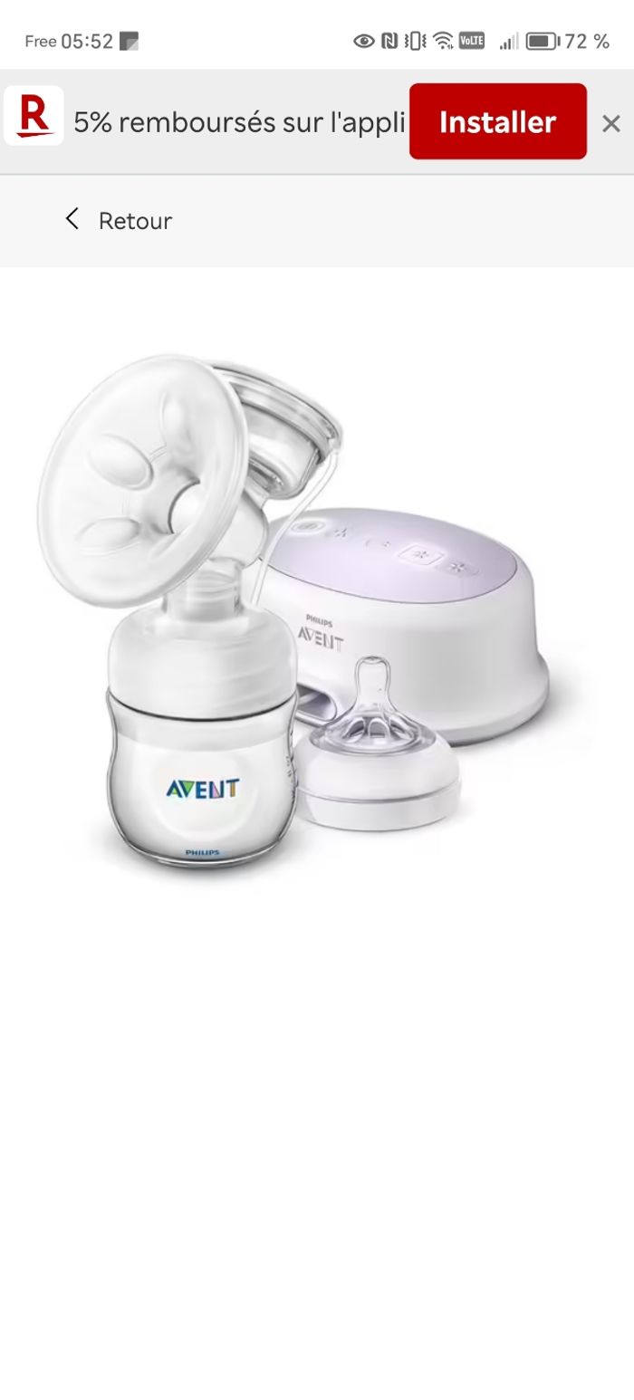 Tire lait électrique avent Philips