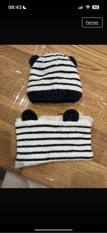 Ensemble bonnet tour de cou