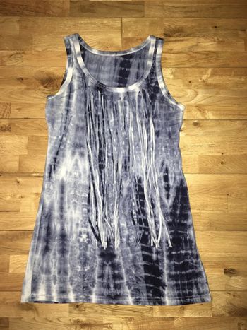 Joli top bleu et blanc nickel M