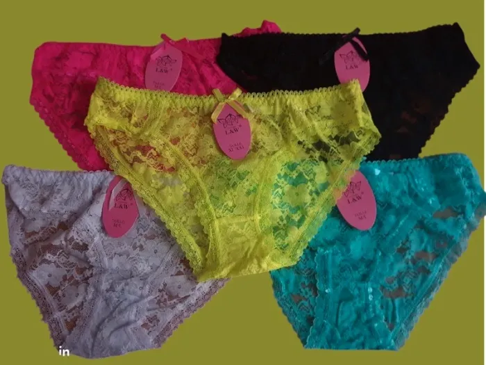 Lot de 5 culotte shorty femme taille M style dentelle