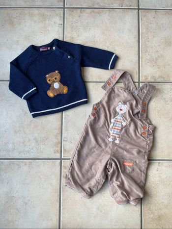 Ensemble 6 mois - pull / Salopette