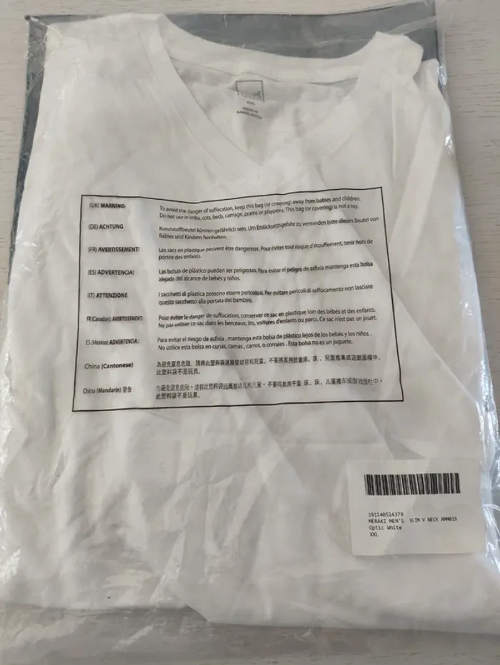 T-shirt slim homme col V – Meraka – Taille XXL – Neuf sous emballage - photo numéro 4