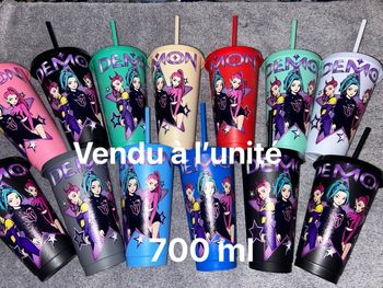 Grand gobelet à paille k-pop kpop demon Hunters huntrix 