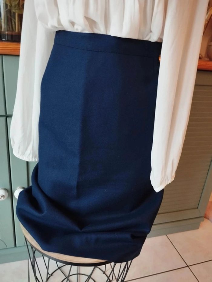 💞 Ensemble Vintage Blazer & Jupe Pure Laine T42/44💞 - photo numéro 8