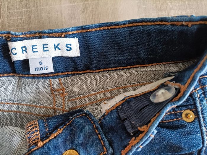 Ensemble Chemise manches longues rayée/ jean Creeks 6 mois - photo numéro 4