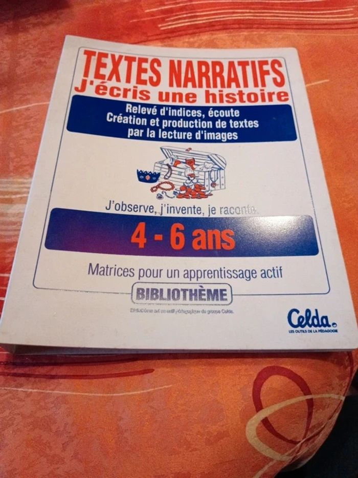 Textes narratifs j'écris une histoire cycle 1 celda