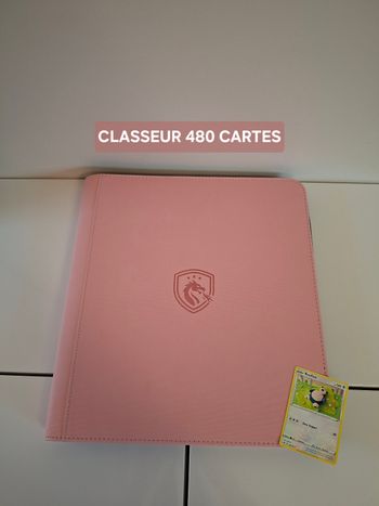 Binder rose pour cartes Pokémon de rangement 480 pochettes 