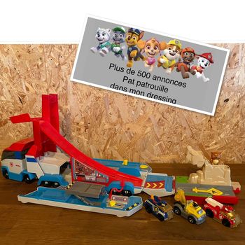 Idée cadeau 🎁 Camion Pat Patrouilleur 2 en 1 True Métal de la Pat Patrouille avec 3 véhicules