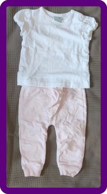 Ensemble t-shirt + pantalon fille 6 mois