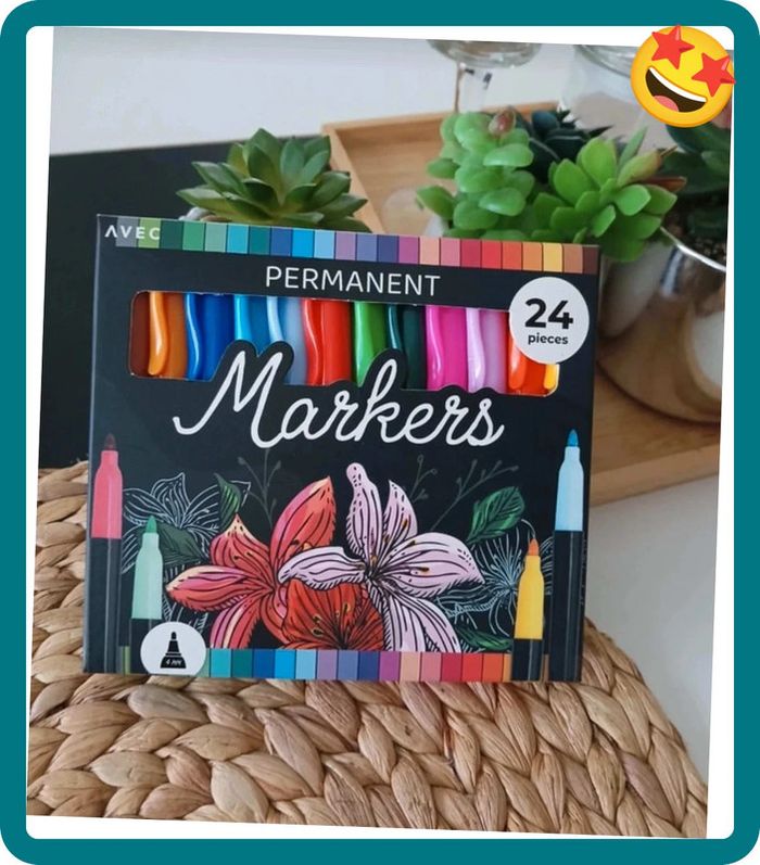 Lot de 24 Crayons Feutres de Permanents Markers Neuf🎁🌿 - photo numéro 8