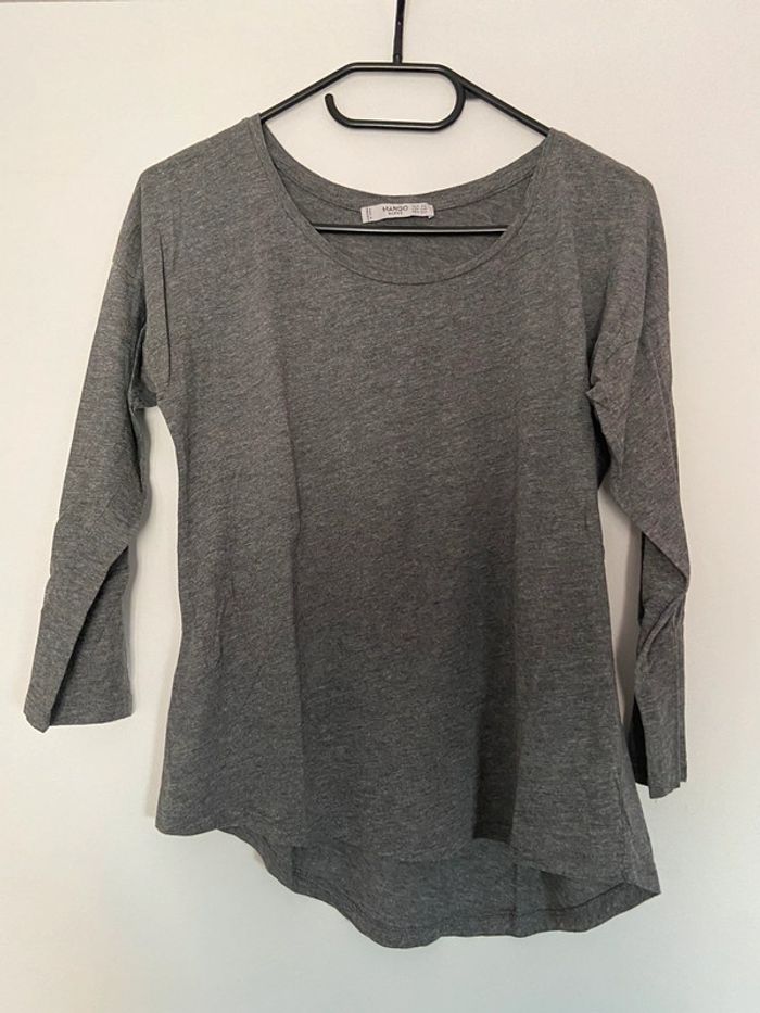 T-shirt manches longues Mango gris