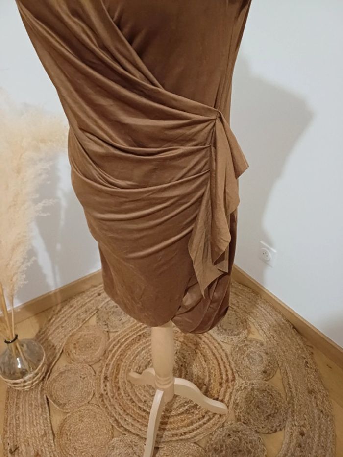 Robe marron chic en suédine New Feeling taille S/M 36/38 - photo numéro 4