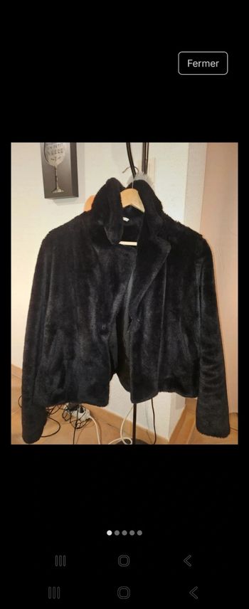 Manteau en fourure noir