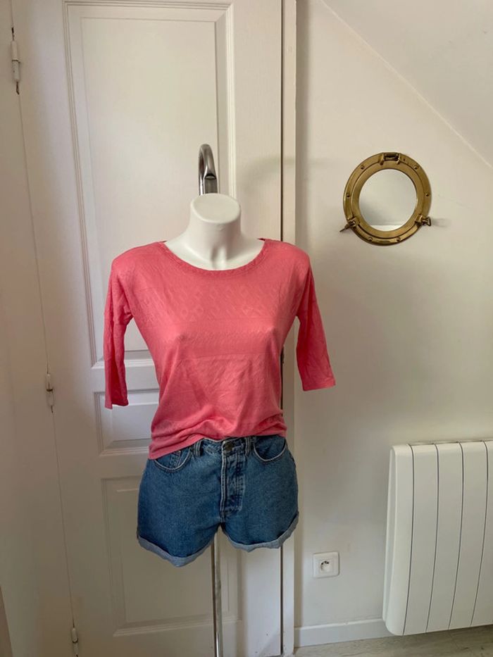 T-shirt corail - photo numéro 2