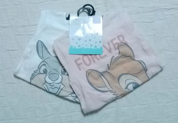 Disney 2 pyjamas coton Bambi panpan 12 mois