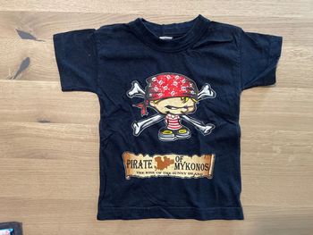 T-shirt manches courtes noir pirate 2 ans
