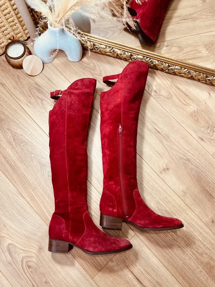 Pointure 36 bottes femme San Marina bordeaux cuir 🌺 - photo numéro 6