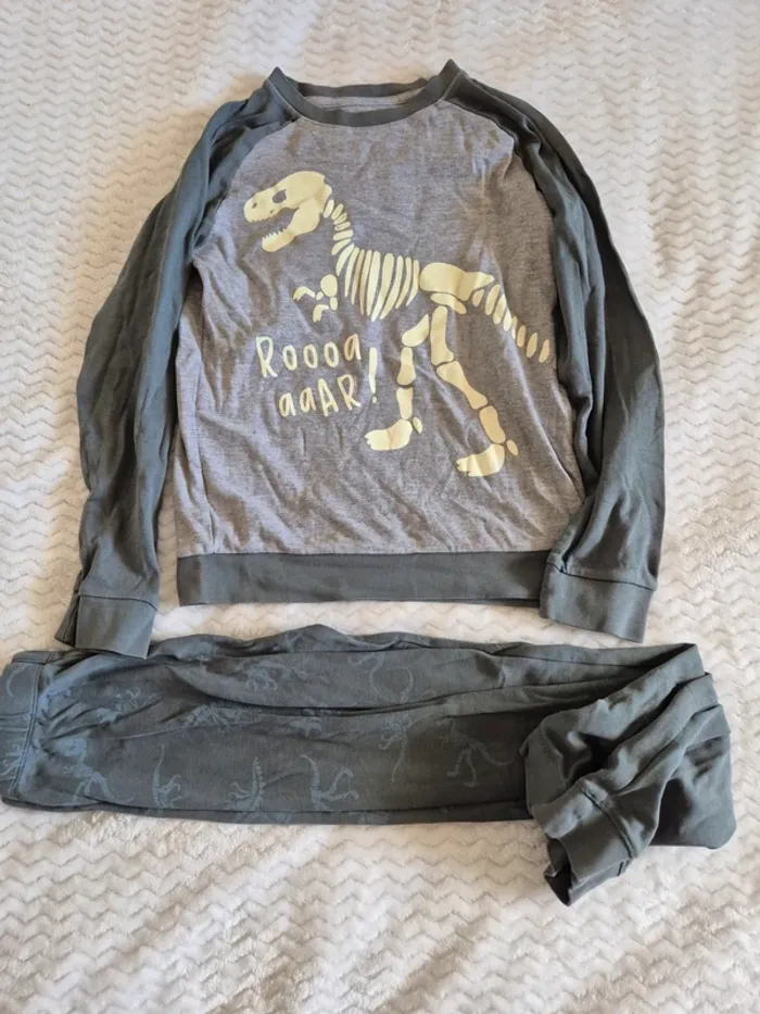 Pyjama 10 ans mi-saison dinosaures