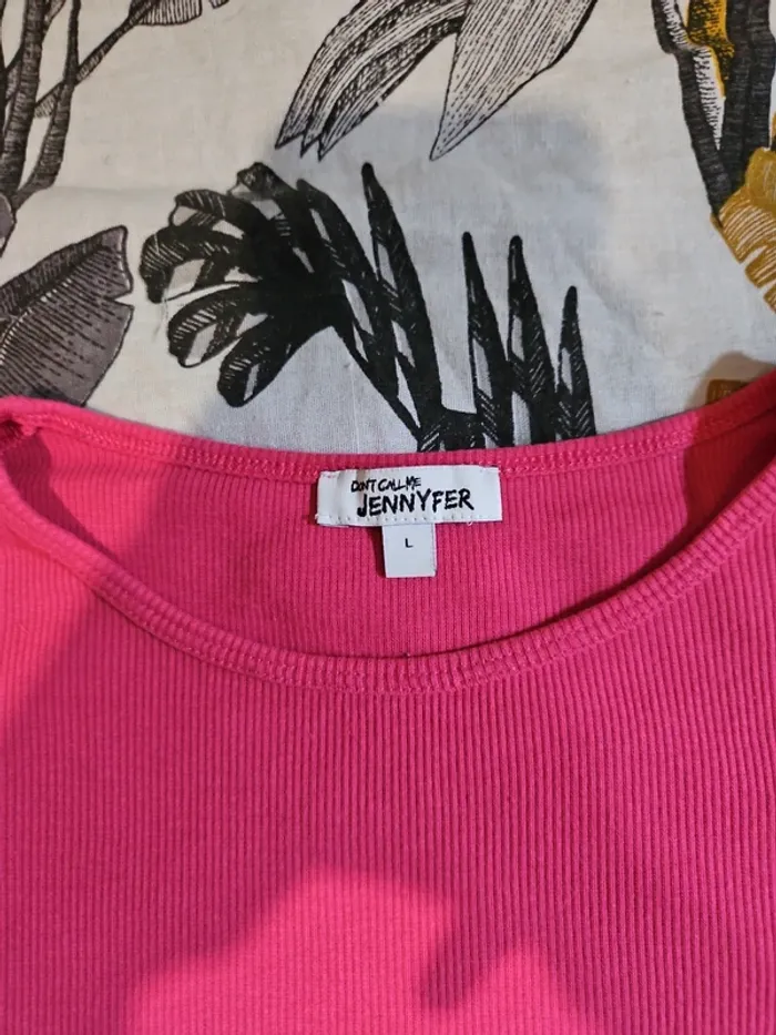 Tee shirt uni rose - photo numéro 2