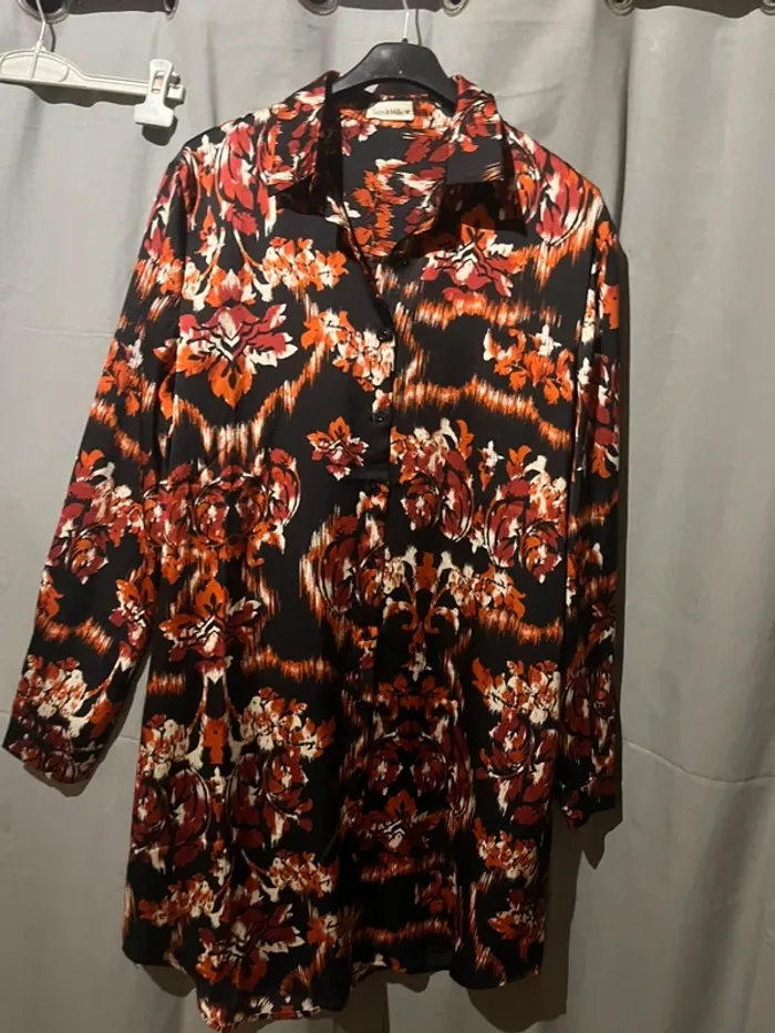 Tunique robe motif automnale