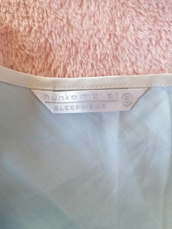 Robes de nuit satiné bleu ciel hunkemoller sleepwear - photo numéro 7