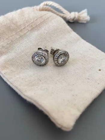 Paire de boucle d’oreilles argent
