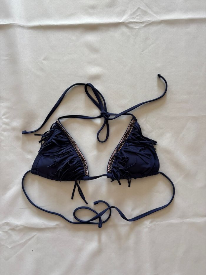 Haut de maillot de bain à franges bleu marine - Esmara - M/38