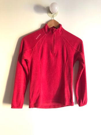 Pull polaire Quechua rouge framboise taille XS