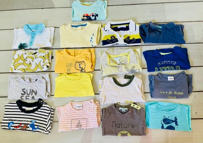 Lot tee-shirts manches courtes 6 mois