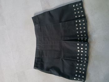 jupe noir cloutée en toile noire taille 38 Kookai Neuve
