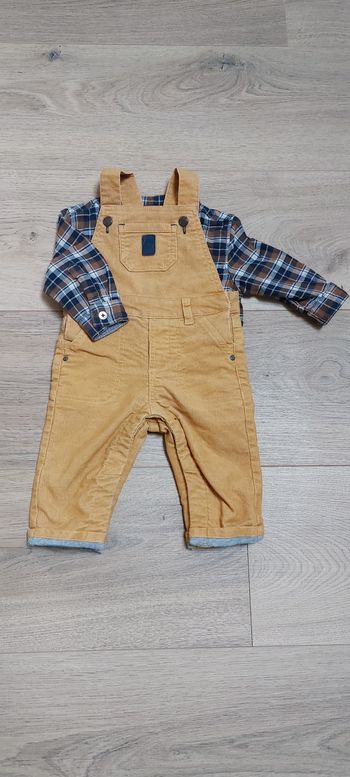 Ensemble salopette chemise