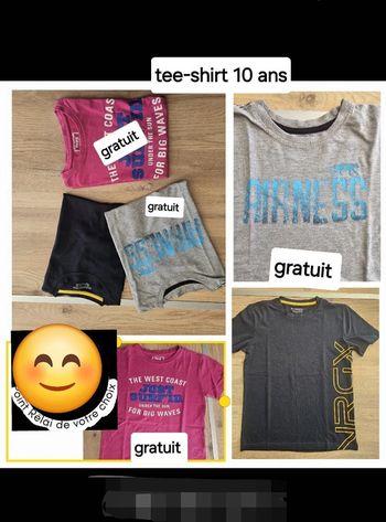 1 tee shirt energetics 10 ans garçon + 2 gratuit