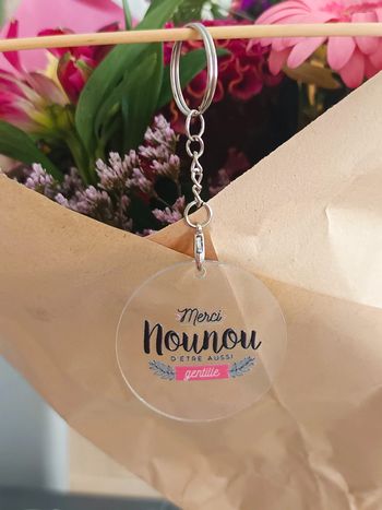 Porté clé acrylique merci nounou