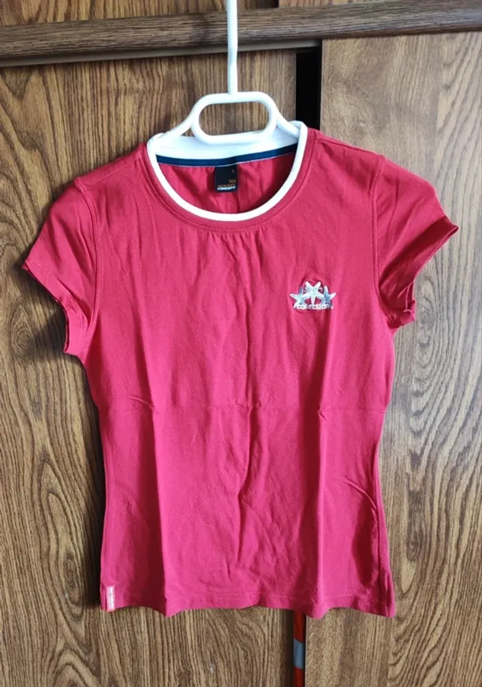 T shirt manche courte rouge taille S - photo numéro 2