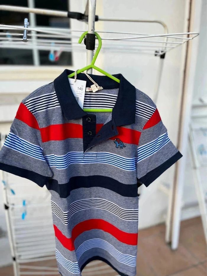 Polo rayures Neuf étiquette DPAM 10 ans - photo numéro 4