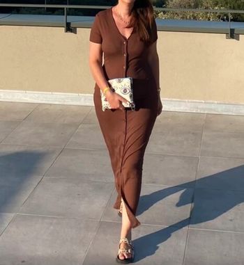 Jolie robe longue été taille L col V
