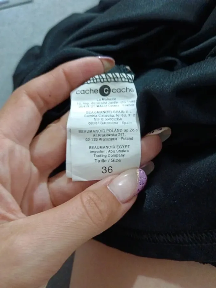 C54 robe noir cache cache 36 - photo numéro 3