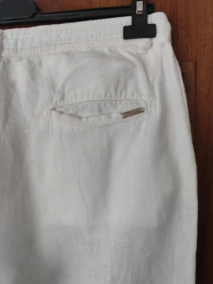 Pantalon lin blanc - photo numéro 5