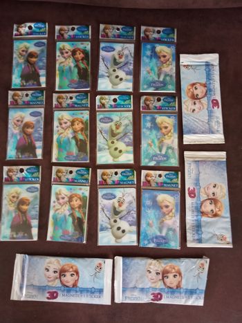 LOT de 6 Magnets + 6 Stickers 3D - Neufs dans leur emballage + 8 en Kdo