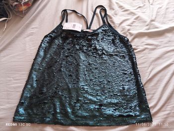 Débardeur à sequins taille M.