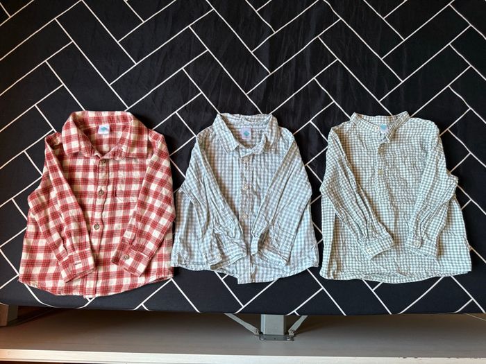 Lot de 3 chemises garçon - 23 mois – Tex Baby 🍁👶🏼