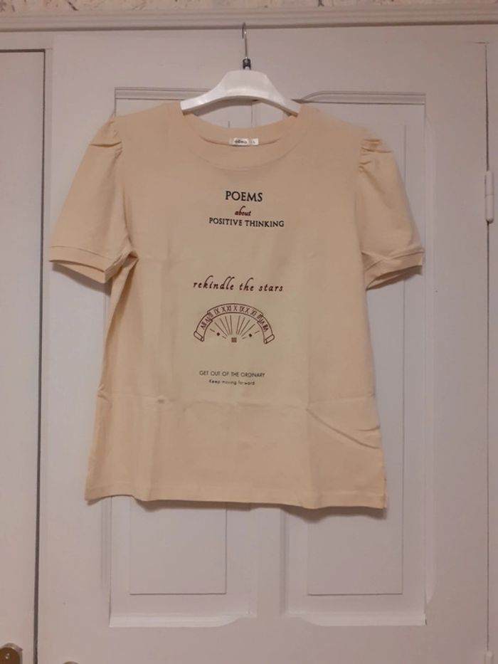 Tee-shirt  crème  taille L gemo