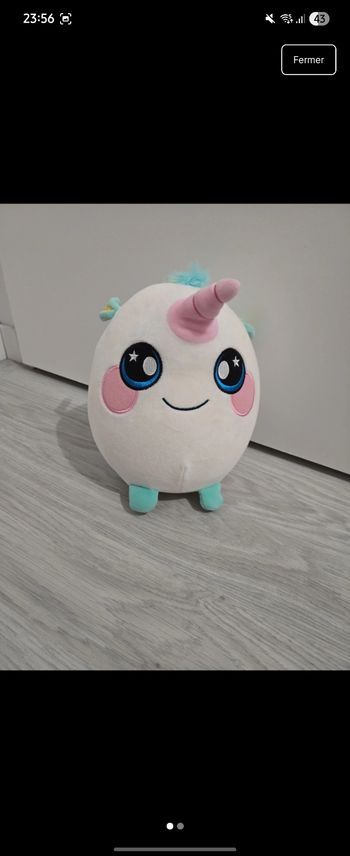 Peluche squeezamals ula la licorne