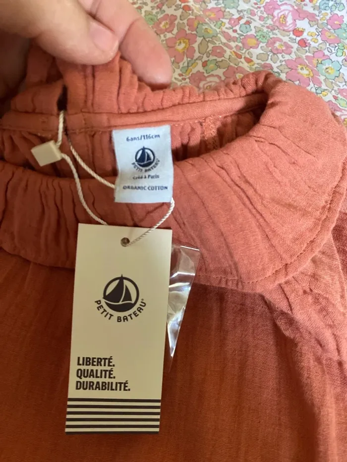 Blouse neuve gaz de coton petit bateau 6 ans - photo numéro 4